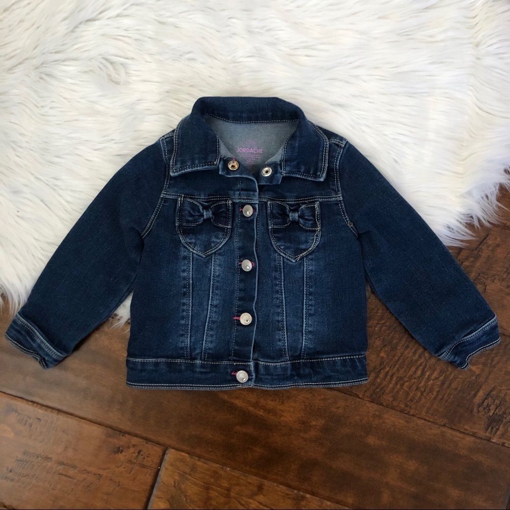 Jordache Girl’s Denim Jacket Size 3T Bow